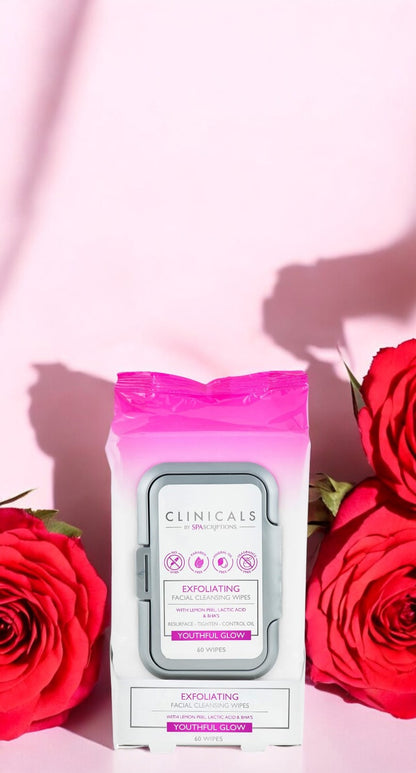 Spa Scriptions Clinicals Exfoliating Facial Cleansing Wipes 60 Wipes