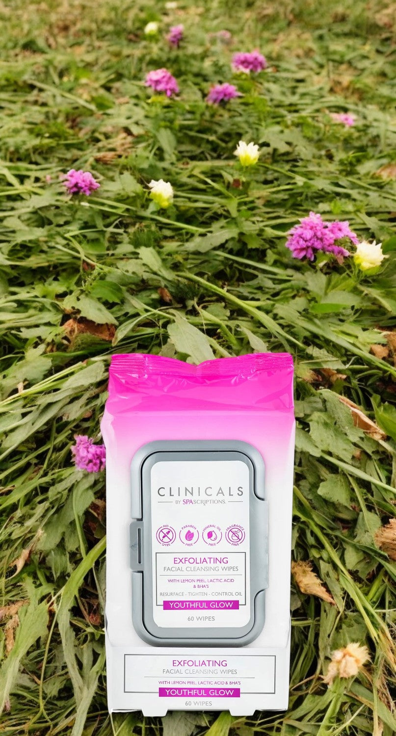 Spa Scriptions Clinicals Exfoliating Facial Cleansing Wipes 60 Wipes