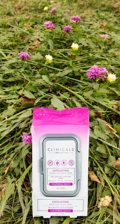 Spa Scriptions Clinicals Exfoliating Facial Cleansing Wipes 60 Wipes