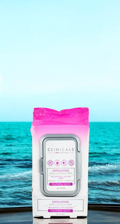 Spa Scriptions Clinicals Exfoliating Facial Cleansing Wipes 60 Wipes