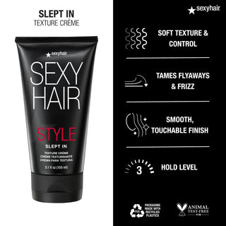 Style Sexy Hair Slept In Texture Creme by Sexy Hair for Unisex - 5.1 oz Cream