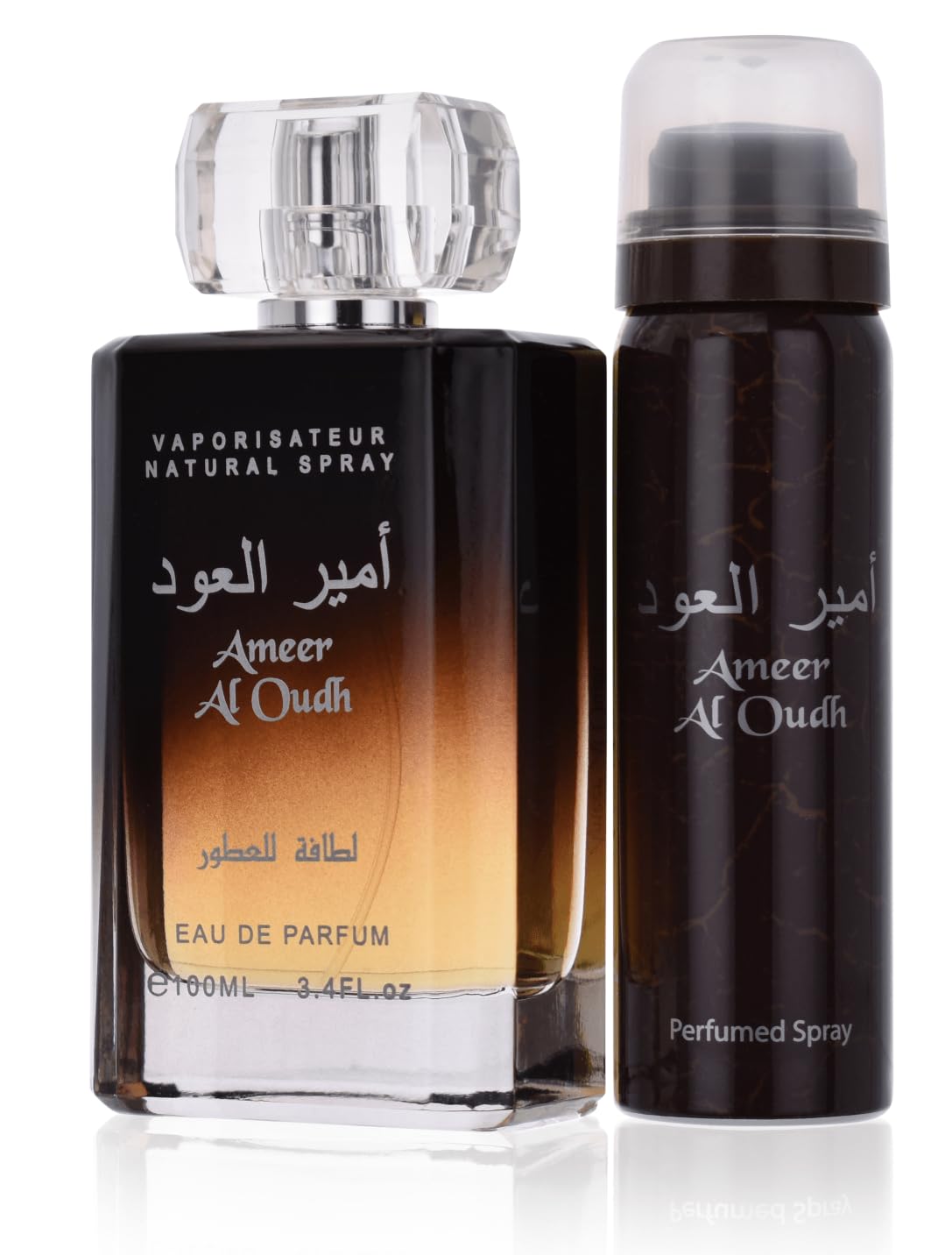 Ameer Al Oudh by Lattafa Gift Set - 3.4 oz Eau De Parfum Spray + 1.7 oz Perfumed Spray