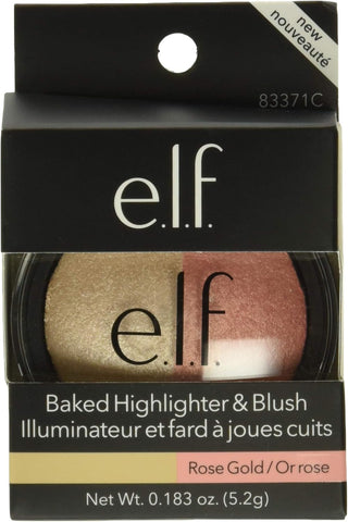 e.l.f. Baked Highlighter & Blush - Rose Gold