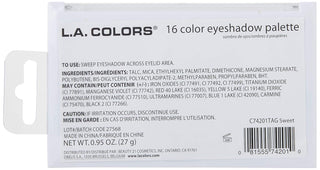 L.A. COLORS 16 Color Eyeshadow Palette - Sweet