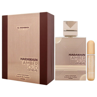 Al Haramain Amber Oud Gold Edition Extreme by Al Haramain Gift Set - 6.7 Pure Perfume Spray + 0.34 oz Refillable Spray