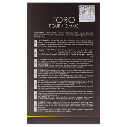 Toro Pour Homme by Maison Alhambra Eau De Parfum Spray