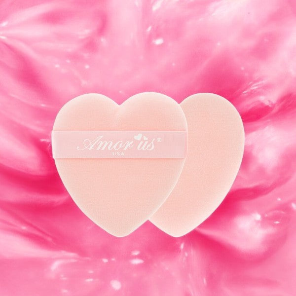 Amor Us Makeup Powder Puff 2 Pack-Hearts