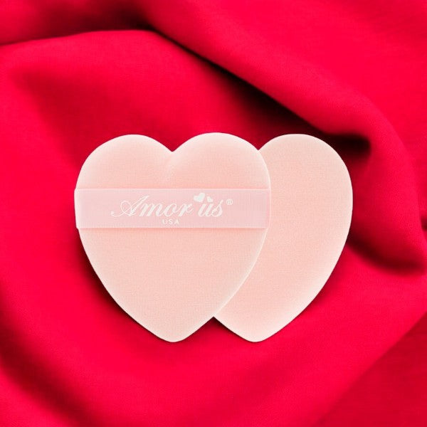 Amor Us Makeup Powder Puff 2 Pack-Hearts