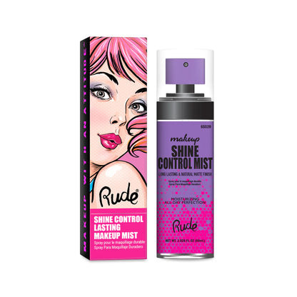 RUDE Shine Control Lasting Makeup Mist Display Set, 12 Pieces