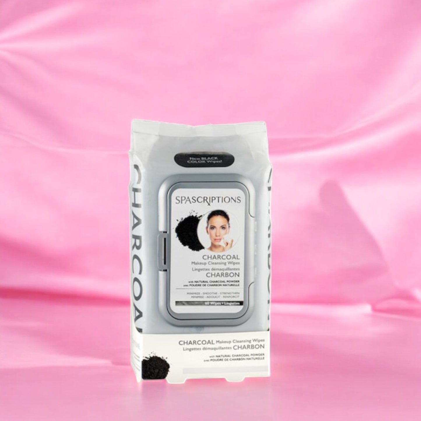 Spa Scriptions Charcoal Facial Cleansing Wipes 60 Wipes