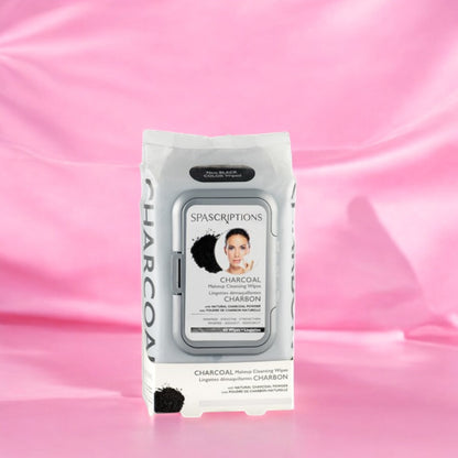 Spa Scriptions Charcoal Facial Cleansing Wipes 60 Wipes