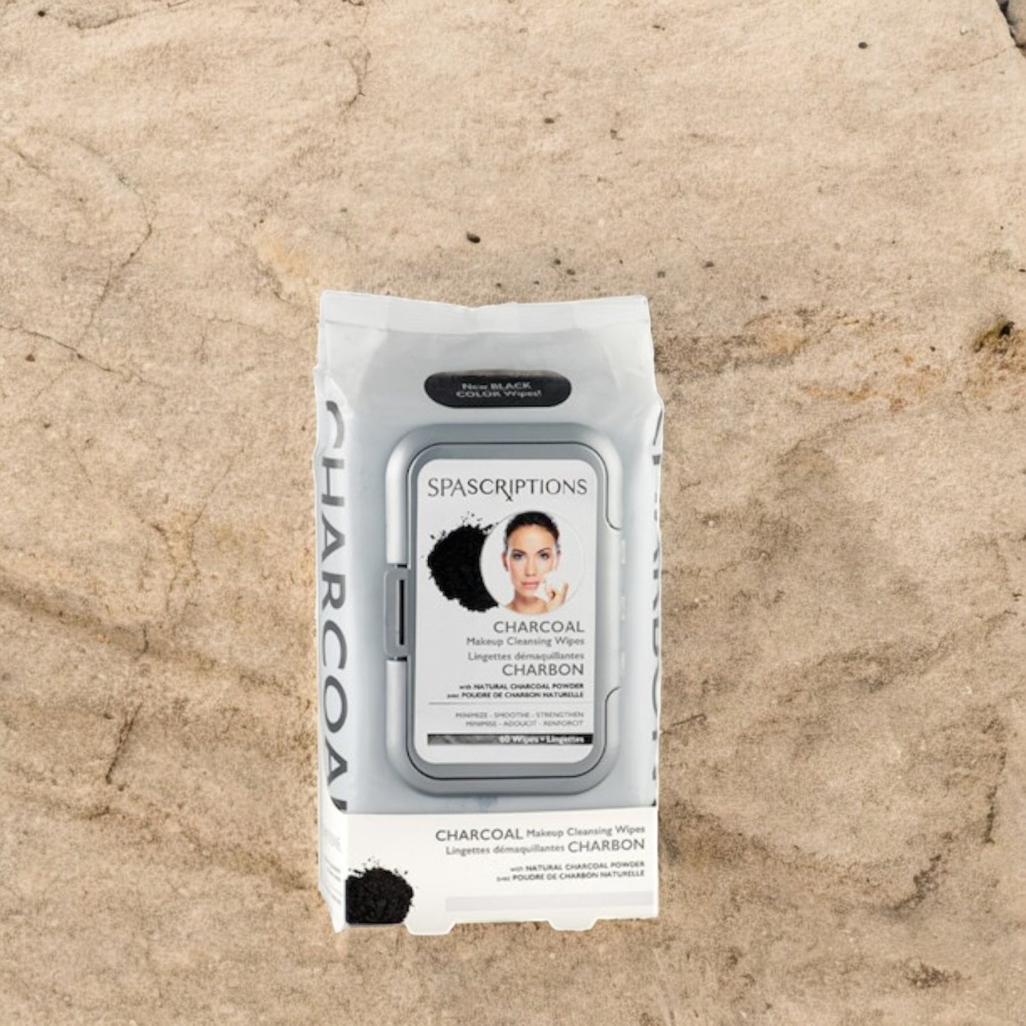 Spa Scriptions Charcoal Facial Cleansing Wipes 60 Wipes