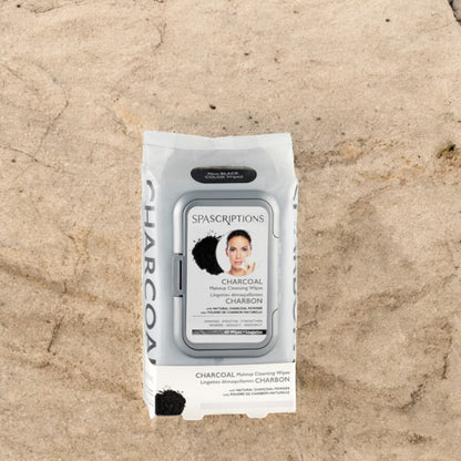 Spa Scriptions Charcoal Facial Cleansing Wipes 60 Wipes