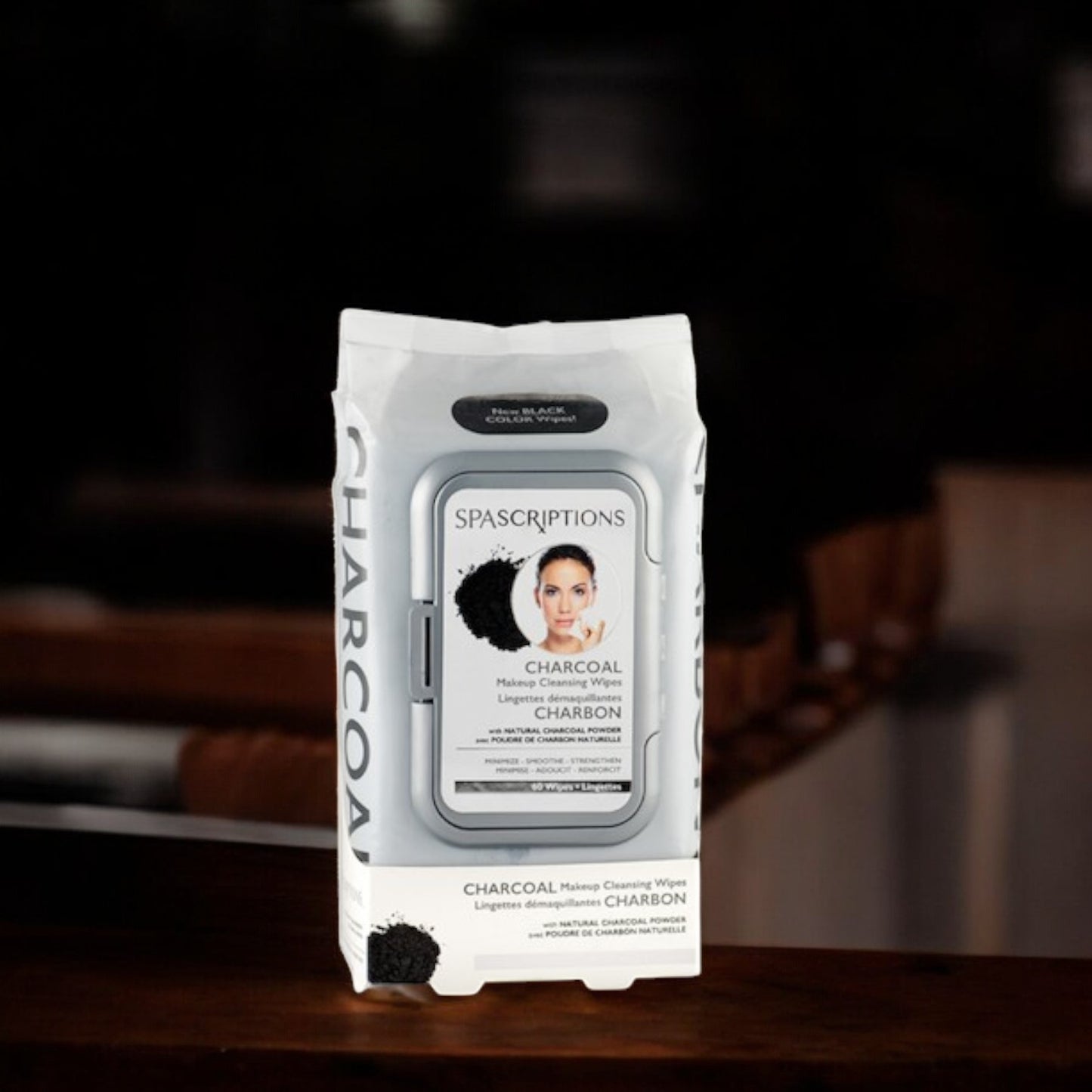 Spa Scriptions Charcoal Facial Cleansing Wipes 60 Wipes