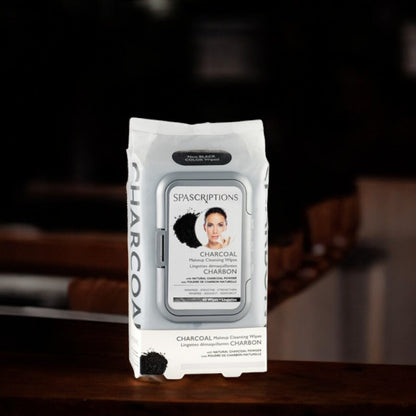 Spa Scriptions Charcoal Facial Cleansing Wipes 60 Wipes