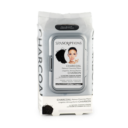 Spa Scriptions Charcoal Facial Cleansing Wipes 60 Wipes