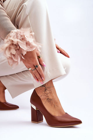 Block heel pumps Step in style