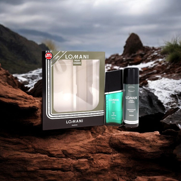 Lomani by Lomani Gift Set - 3.4 oz Eau De Toilette Spray + 6.7 oz Deodorant Spray