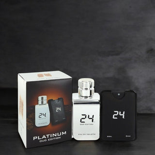 24 Platinum Oud Edition by Scentstory Eau De Toilette Concentree Spray + 0.8 oz {Pocket Spray (Unisex)