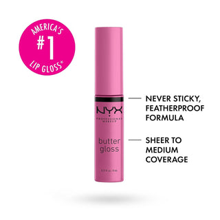 NYX Moisturizing Sweet Butter Lip Gloss 0.23 Oz