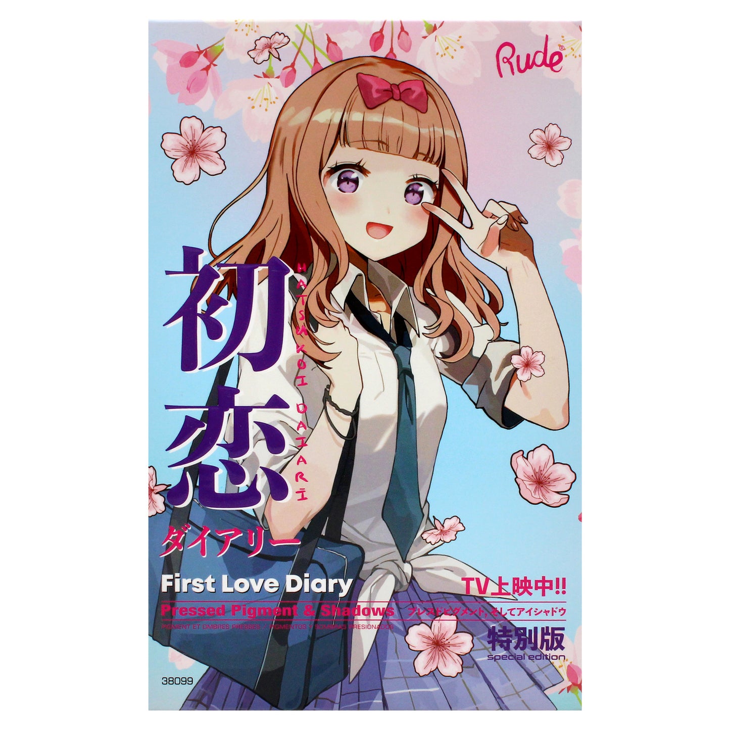 Manga Collection Pressed Pigments and Shadows Palette - First Love Diary by Rude Cosmetics for Women - 0.77 oz Palette