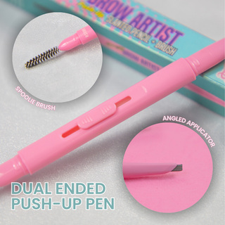 RUDE Ultimate Brow Artist Push-Up Slanted Pencil & Brush