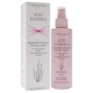 Hyaluronic Acid Beauty Water Spray for Face and Body by LErbolario for Unisex - 5 oz Body Spray