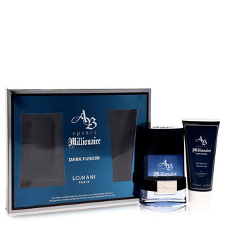 Spirit Millionaire Dark Fusion by Lomani Gift Set - 3.3 oz Eau De Parfum Spray + 3.3 oz Shower Gel