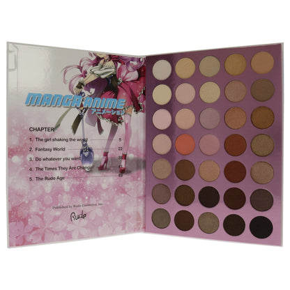 Manga Anime 35 Eyeshadow Palette Book 2 by Rude Cosmetics for Women - 1.34 oz Eye Shadow