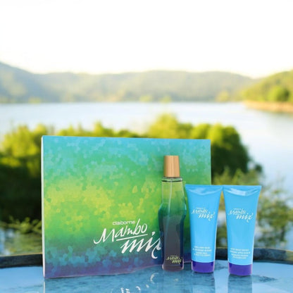 Mambo Mix by Liz Claiborne Gift Set - 3.4 oz Eau De Cologne Spray + 3.4 oz After Shave Soother + 3.4 oz Shower Gel