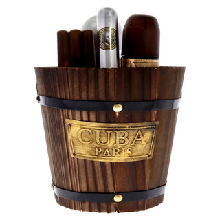 Cuba Gold by Cuba for Men - 4 Pc Gift Set 3.3oz EDT Spray, 1.17oz EDT Spray, 6.6oz Deodorant Spray, 3.3oz After Shave, Buckett