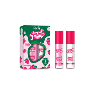 RUDE Berry Plump Plumping Lip Gloss Duo