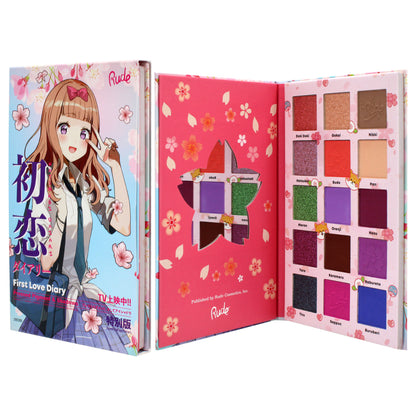 Manga Collection Pressed Pigments and Shadows Palette - First Love Diary by Rude Cosmetics for Women - 0.77 oz Palette