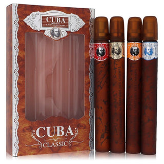 Cuba Red by Fragluxe Gift Set - Cuba Variety Set includes All Four 1.15 oz Sprays, Cuba Red, Cuba Blue, Cuba Gold and Cuba Orange