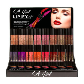 LA GIRL Lipify Stylo Lipstick Display Set, 144 Pieces