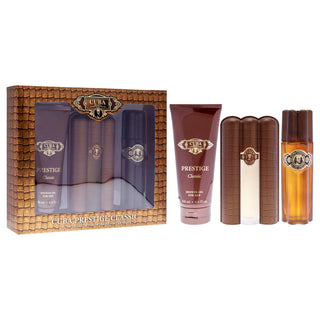 Cuba Prestige Classic by Cuba for Men - 3 Pc Gift Set 3oz EDT Spray, 6.7oz Shower Gel, 3.3oz After Shave