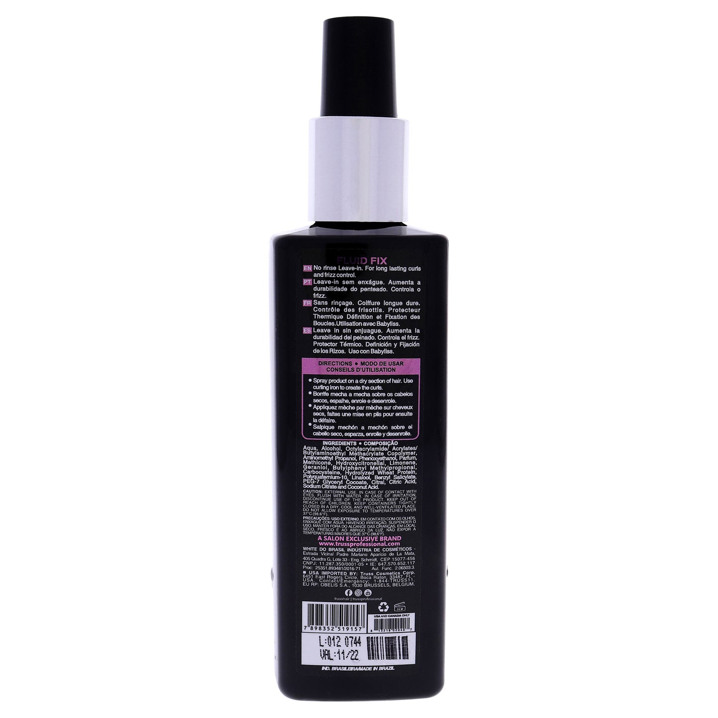 Fluid Fix Leave-In Spray by Truss for Unisex - 8.45 oz Hair Spray