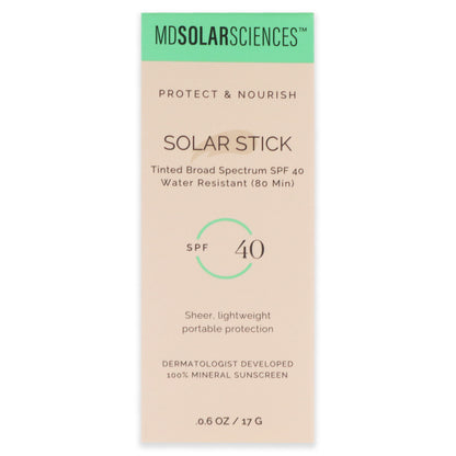 Mineral Tinted Solar Stick SPF 40 by MDSolarSciences for Unisex - 0.6 oz Sunscreen