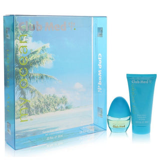 Club Med My Ocean by Coty Gift Set - .33 oz Mini EDT Spray + 1.85 oz Body Lotion