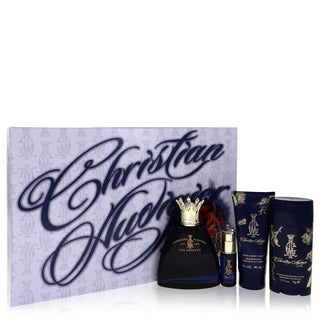 Christian Audigier by Christian Audigier Gift Set - 3.4 oz Eau De Toilette Spray + .25 oz MIN EDT + 3 oz Body Wash + 2.75 Deodorant Stick