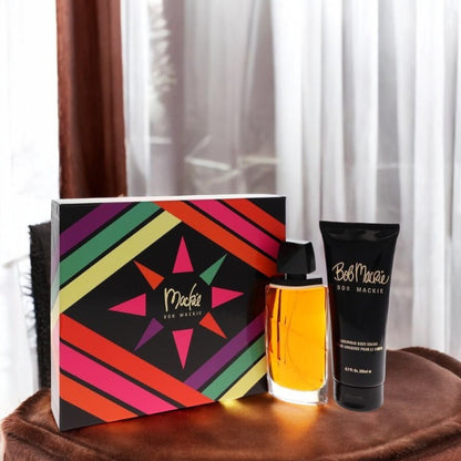 Mackie by Bob Mackie Gift Set - 3.4 oz Eau De Toilette Spray + 6.8 oz Body Cream