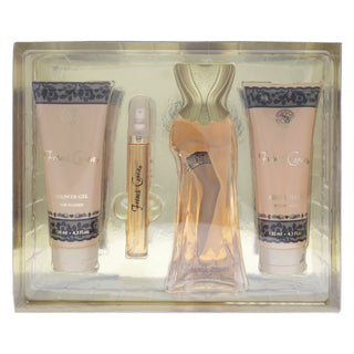 French Cancan by New Brand for Women - 4 Pc Gift Set 3.3oz EDP Spray, 0.5oz EDP Spray, 4.3oz Shower Gel, 4.3oz Body Lotion