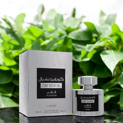 Lattafa Confidential Platinum by Lattafa Eau De Parfum Spray (Unisex)