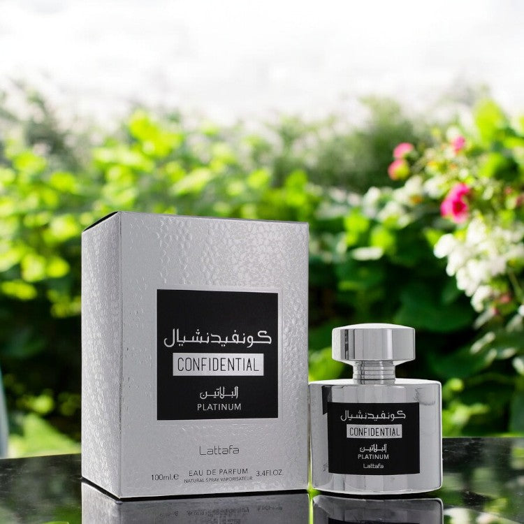 Lattafa Confidential Platinum by Lattafa Eau De Parfum Spray (Unisex)