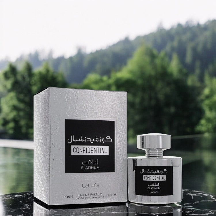 Lattafa Confidential Platinum by Lattafa Eau De Parfum Spray (Unisex)