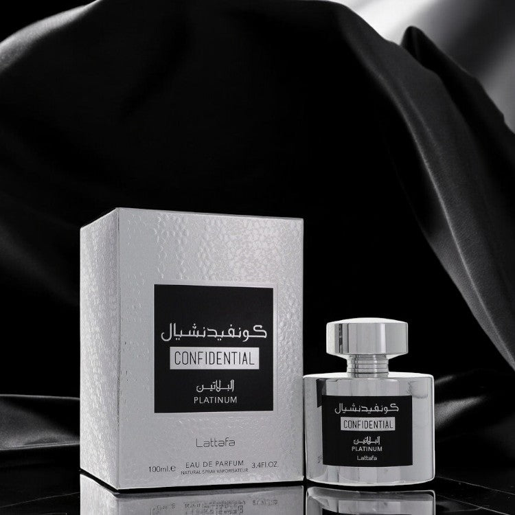 Lattafa Confidential Platinum by Lattafa Eau De Parfum Spray (Unisex)