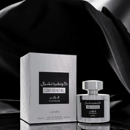 Lattafa Confidential Platinum by Lattafa Eau De Parfum Spray (Unisex)