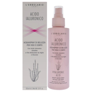 Hyaluronic Acid Beauty Water Spray for Face and Body by LErbolario for Unisex - 5 oz Body Spray