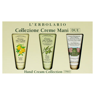 Hand Cream Collection Two by LErbolario for Unisex - 3 Pc 1oz Hand and Nail Cream, 1oz Perfumed Nourishing Hand Cream - Rose, 1oz Hand Cream - Lemon