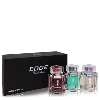 Edge Intense by Swiss Arabian Gift Set - Edge 3.4 oz Eau De Parfum Spray for Women + Edge Intense 3.4 oz Eau De Parfum Spray for Women + Edge Intense 3.4 oz Eau De Toilette Spray for Men